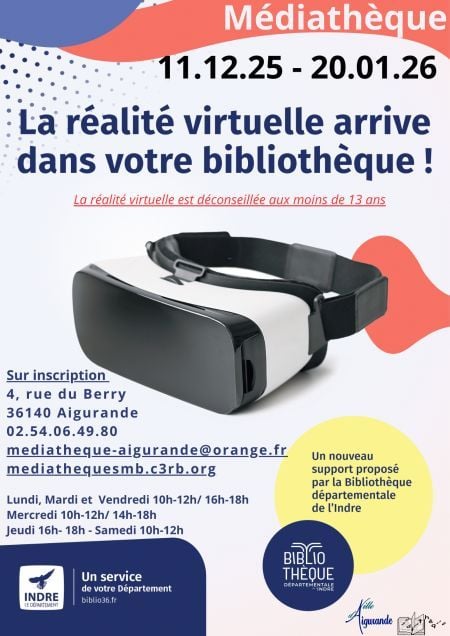 Affiche atelier d'animation Réalité virtuelle
