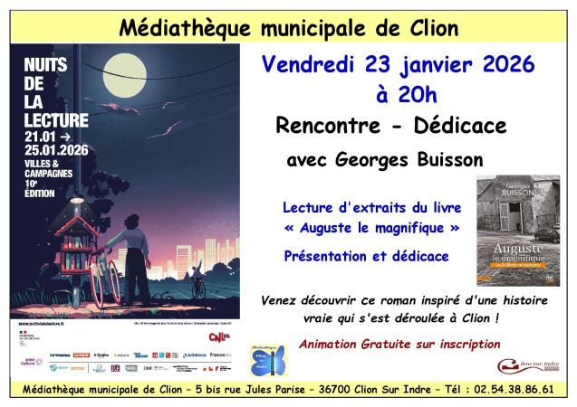 Affiche de la séance de Dédicaces