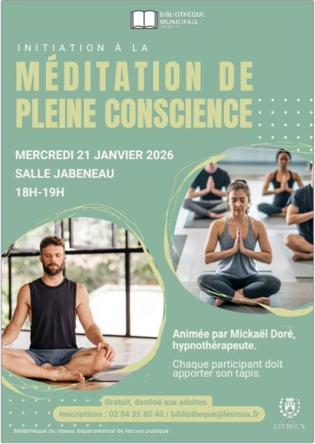 Affiche atelier méditation de pleine conscience