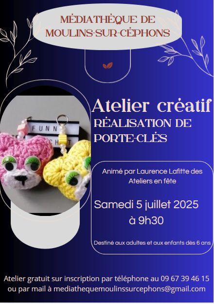Affiche atelier créatif JUILLET