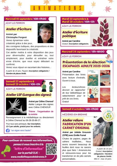 programme sept oct1